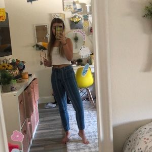Striped jeans